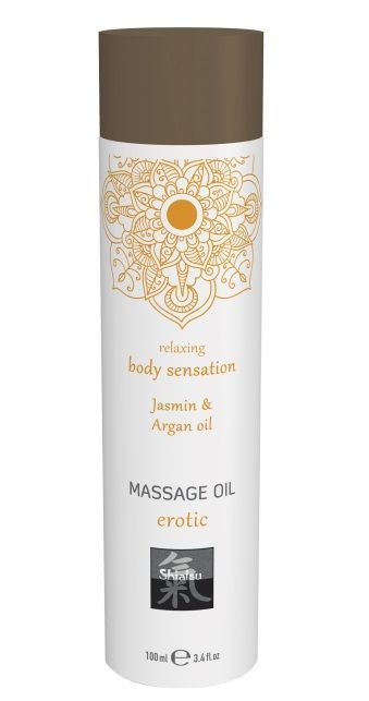 массажное масло с ароматом жасмина с добавлением арганового масла - 100 мл. от магазина «Зона Белья»
