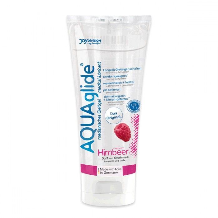 гель-лубрикант на водной основе aquaglide с ароматом малины - 100 мл. от магазина «Зона Белья»