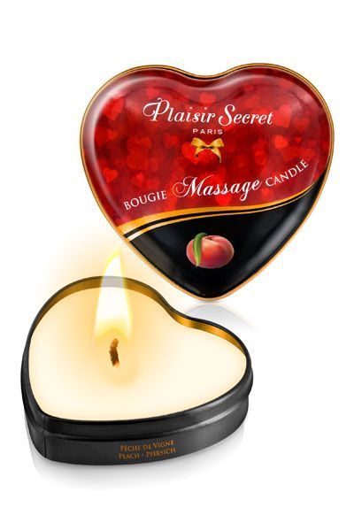 массажная свеча с ароматом персика bougie massage candle - 35 мл. от магазина «Зона Белья»