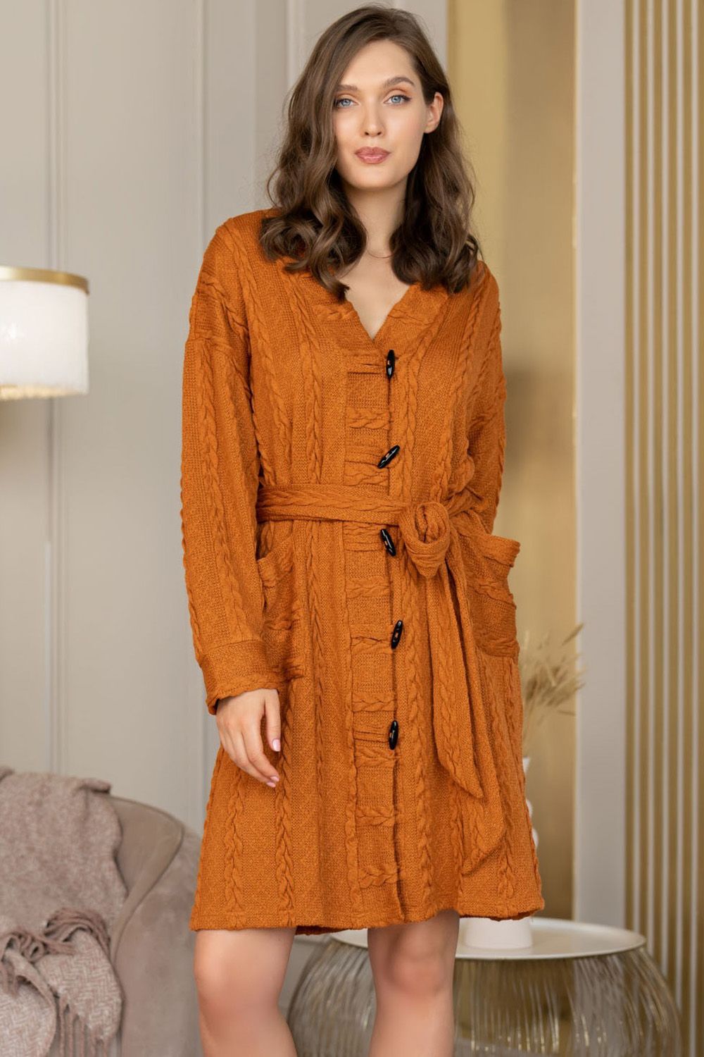 кардиган carrie 6003 горчичный от магазина «Зона Белья»