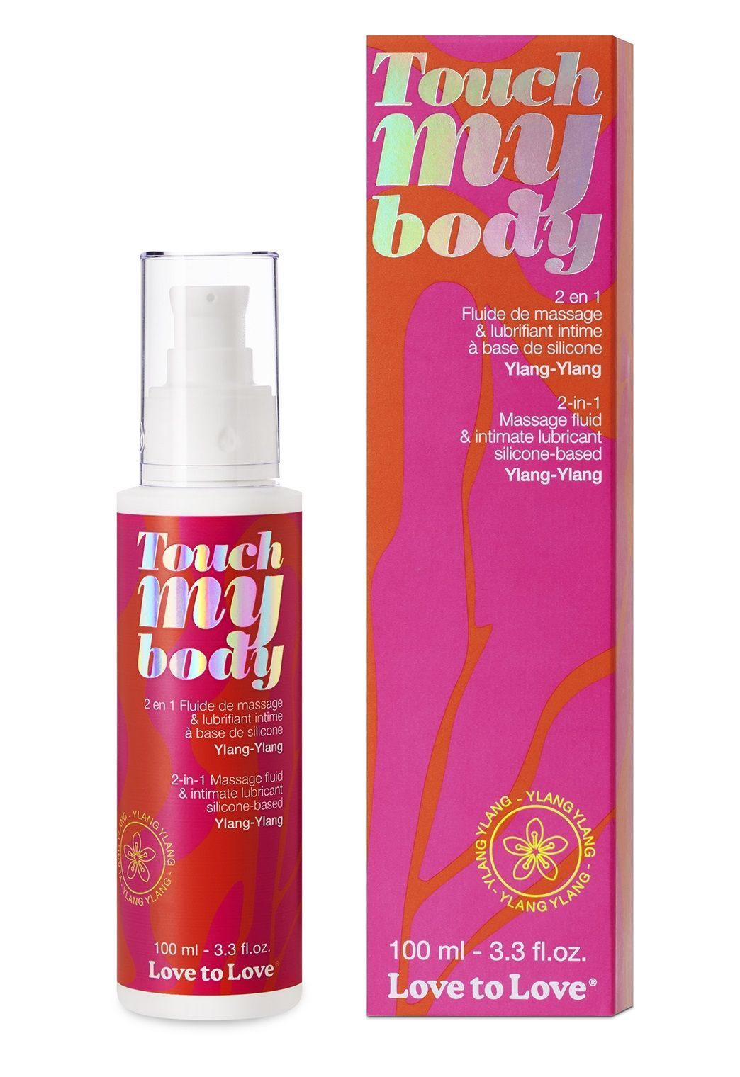 силиконовый лубрикант 2-в-1 touch my body с ароматом иланг-иланга - 100 мл. от магазина «Зона Белья»