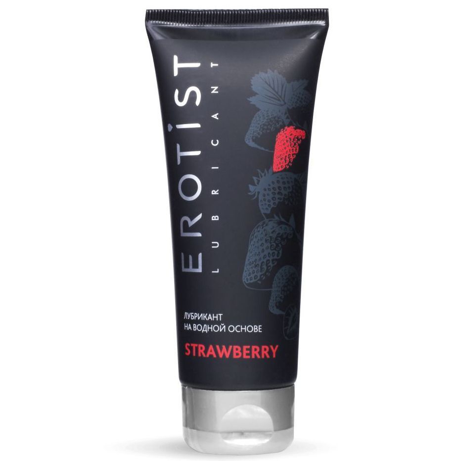 увлажняющая смазка на водной основе с ароматом клубники srtawberry - 100 мл. от магазина «Зона Белья»