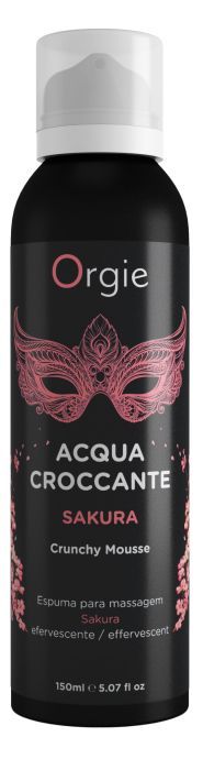 хрустящая пенка для массажа orgie acqua croccante sakura с ароматом сакуры - 150 мл. от магазина «Зона Белья»