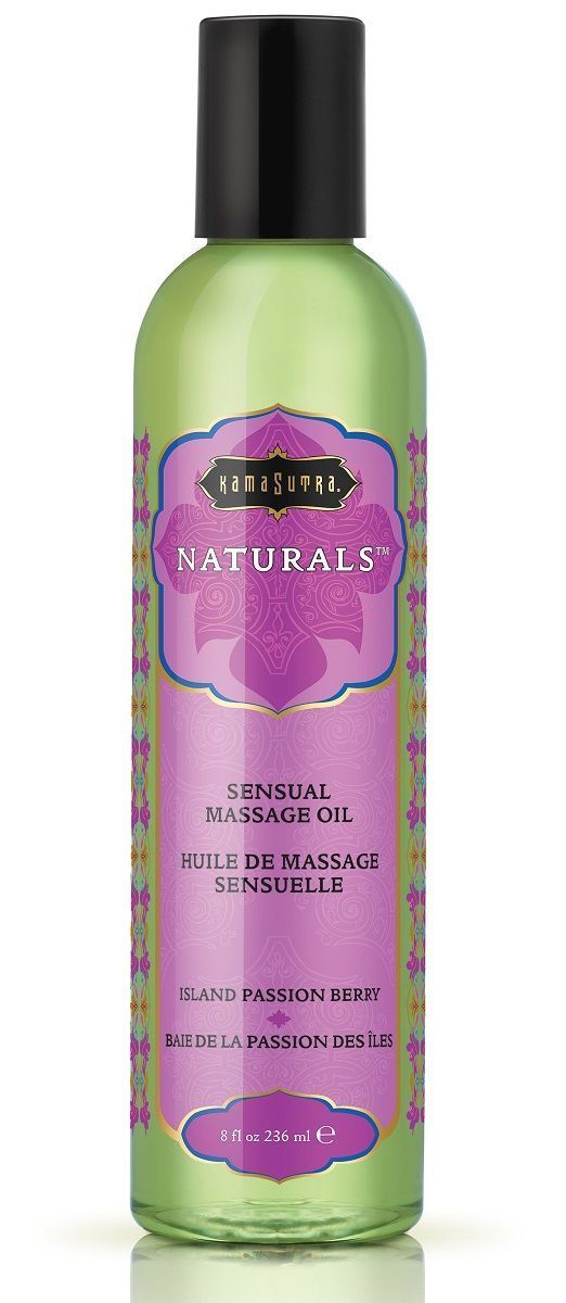 массажное масло naturals island passion berry с ароматом тропических фруктов - 236 мл. от магазина «Зона Белья»