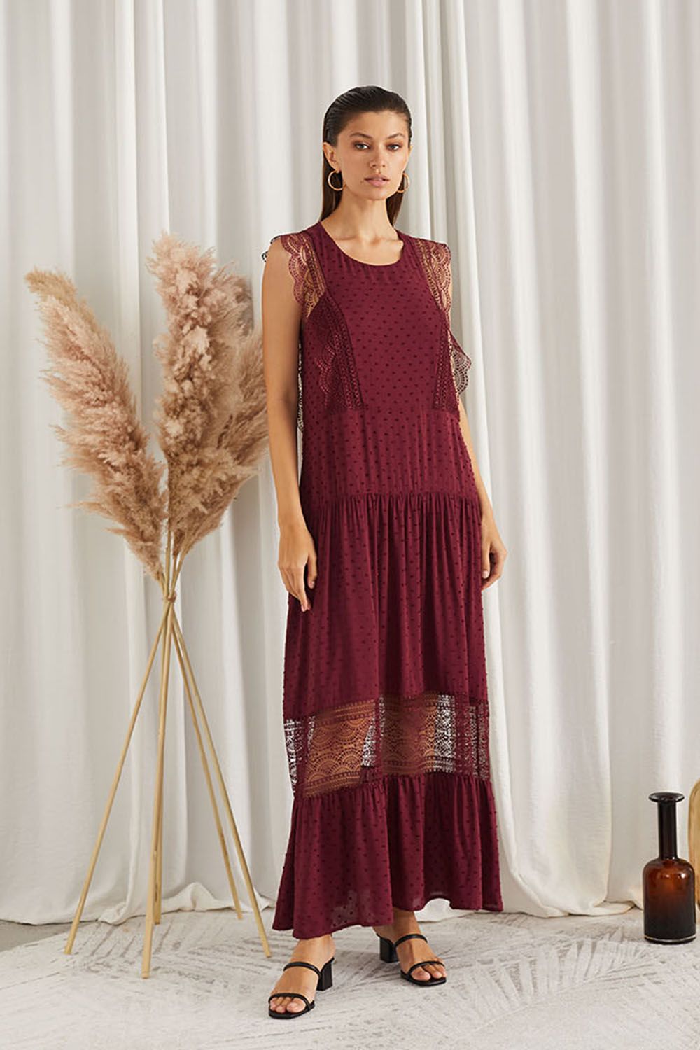 платье 61707-1 бордовый от магазина «Зона Белья»