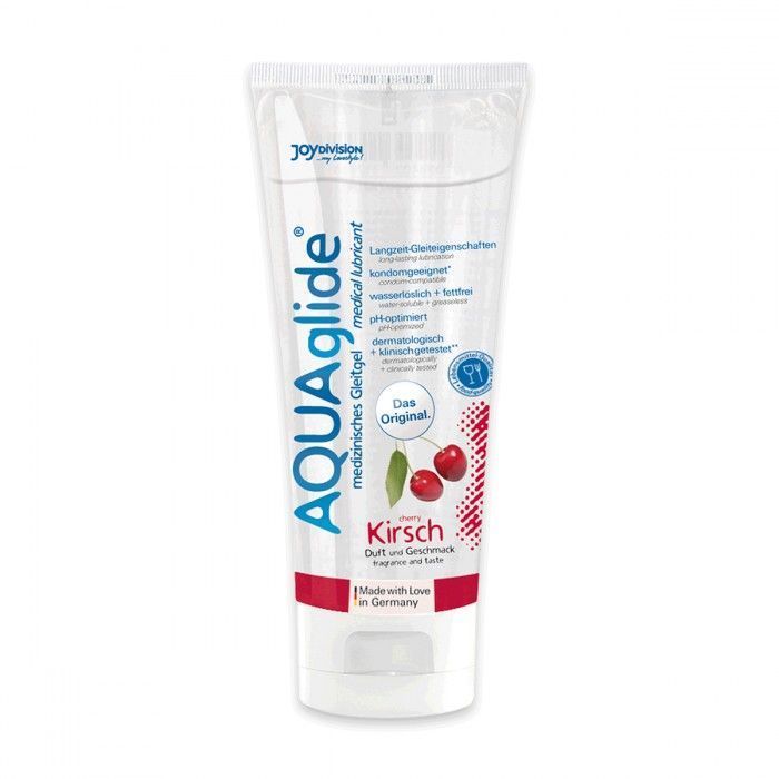 гель-лубрикант на водной основе aquaglide с ароматом вишни - 100 мл. от магазина «Зона Белья»