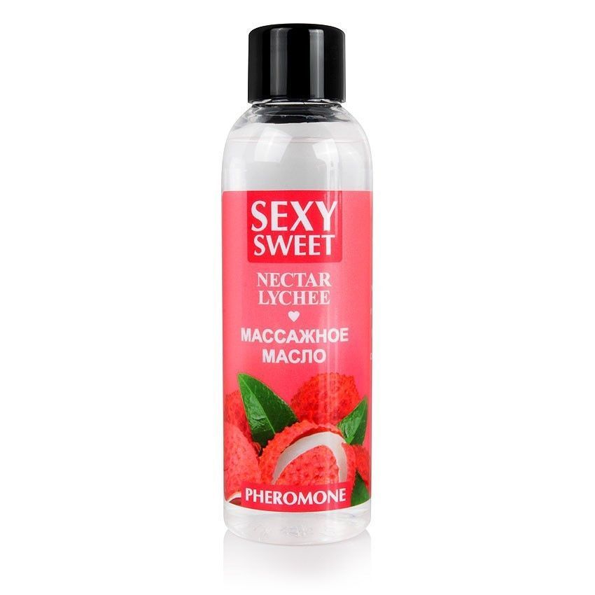массажное масло sexy sweet nectar lychee с феромонами и ароматом личи - 75 мл. от магазина «Зона Белья»