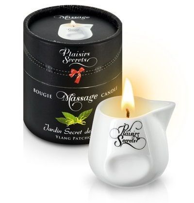 массажная свеча с ароматом иланг-иланга и пачули jardin secret des iles ylang/pat - 80 мл. от магазина «Зона Белья»