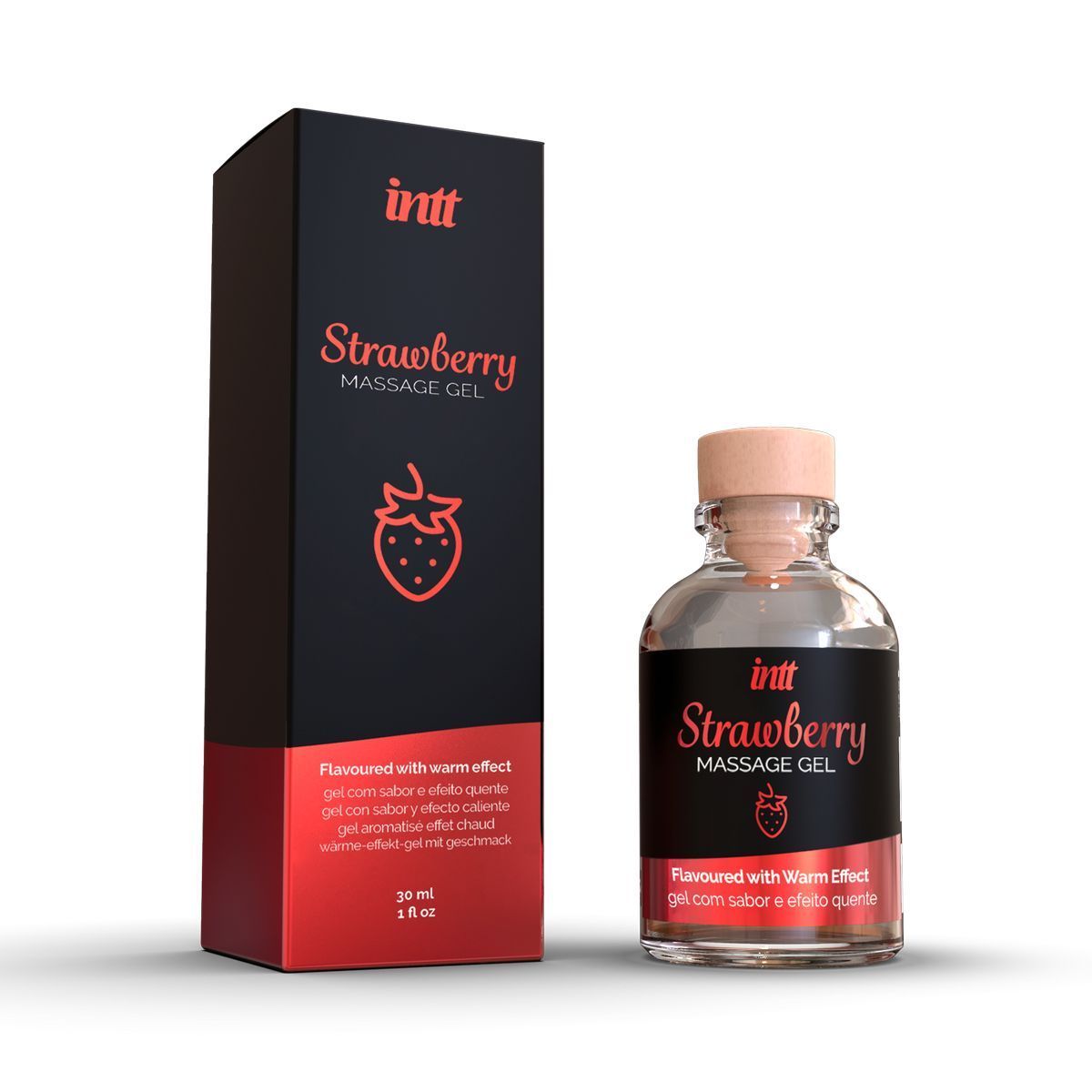 массажный гель с ароматом клубники strawberry - 30 мл. от магазина «Зона Белья»