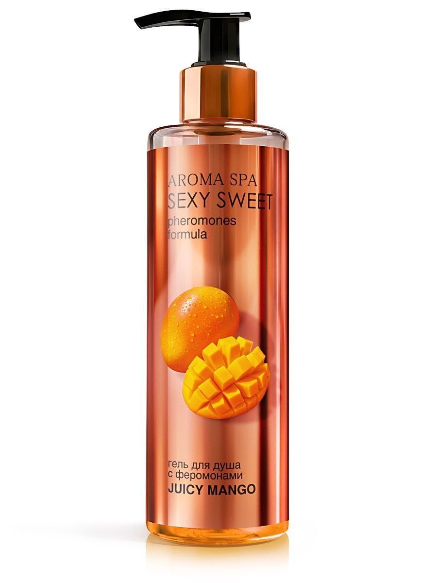 гель для душа с феромонами и ароматом манго juicy mango - 200 мл. от магазина «Зона Белья»