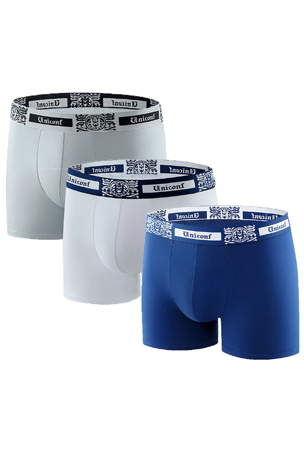 мужские трусы bb32 белый-темно-синий-серый от магазина «Зона Белья»