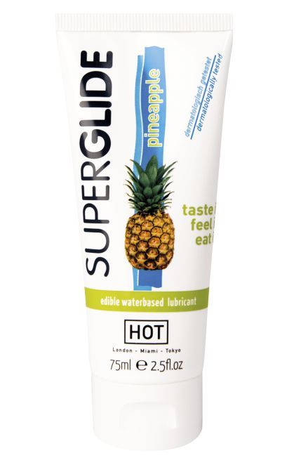 гель-смазка на водной основе superglide с ароматом ананаса - 75 мл. от магазина «Зона Белья»
