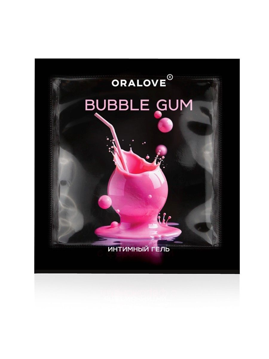 саше съедобной оральной смазки oralove с ароматом бабл-гам - 3 гр. от магазина «Зона Белья»