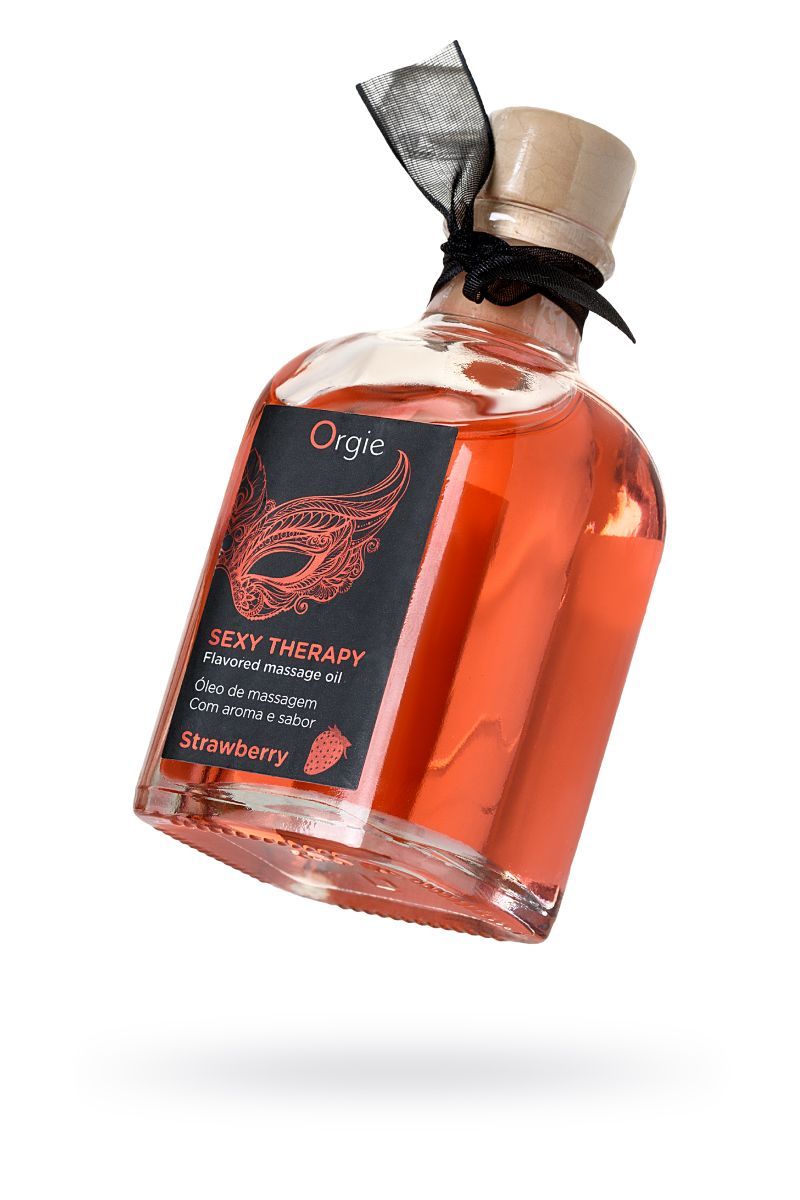 массажное масло orgie lips massage со вкусом клубники - 100 мл. от магазина «Зона Белья»