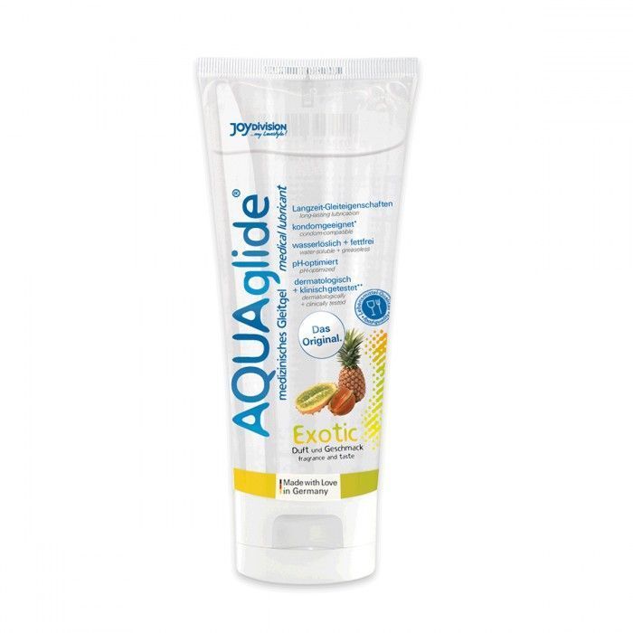 гель-лубрикант на водной основе aquaglide с ароматом экзотических фруктов - 100 мл. от магазина «Зона Белья»