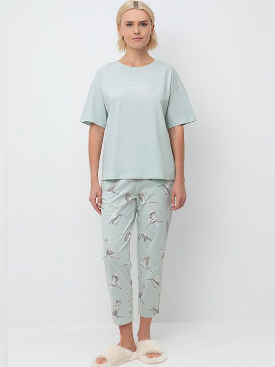 №е20157 пижама с брюками "журавли" от магазина «Зона Белья»