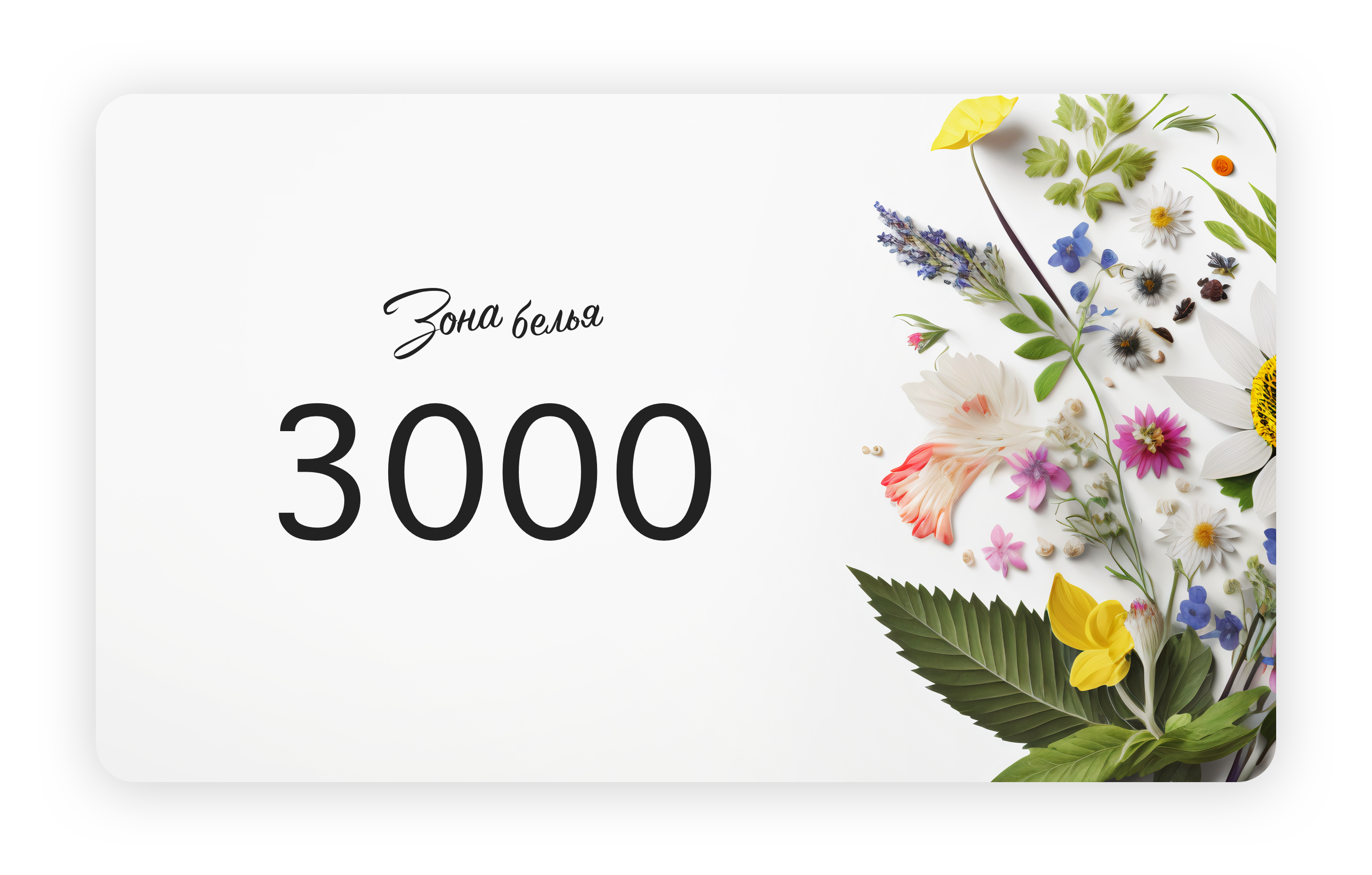 Подарочный сертификат на 3000 рублей "Поздравляю"