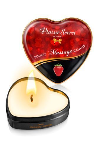 массажная свеча с ароматом клубники bougie massage candle - 35 мл. от магазина «Зона Белья»
