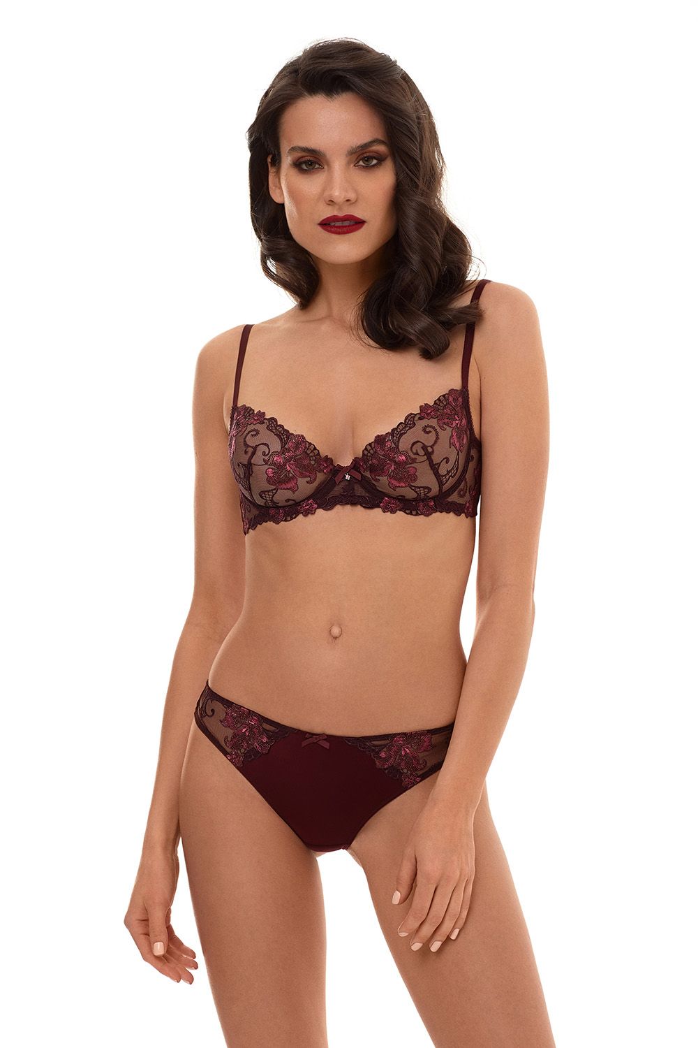 Трусы-стринги N02-179 Бордовый