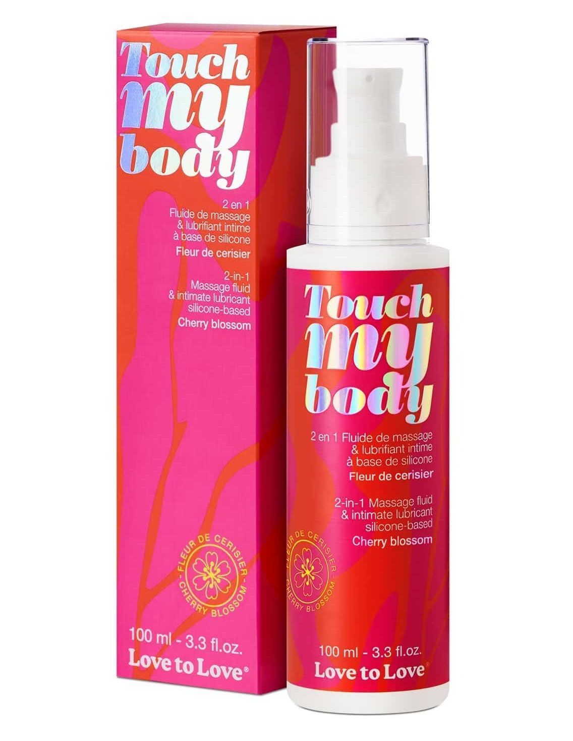 силиконовый лубрикант 2-в-1 touch my body с ароматом вишнёвого цвета - 100 мл. от магазина «Зона Белья»