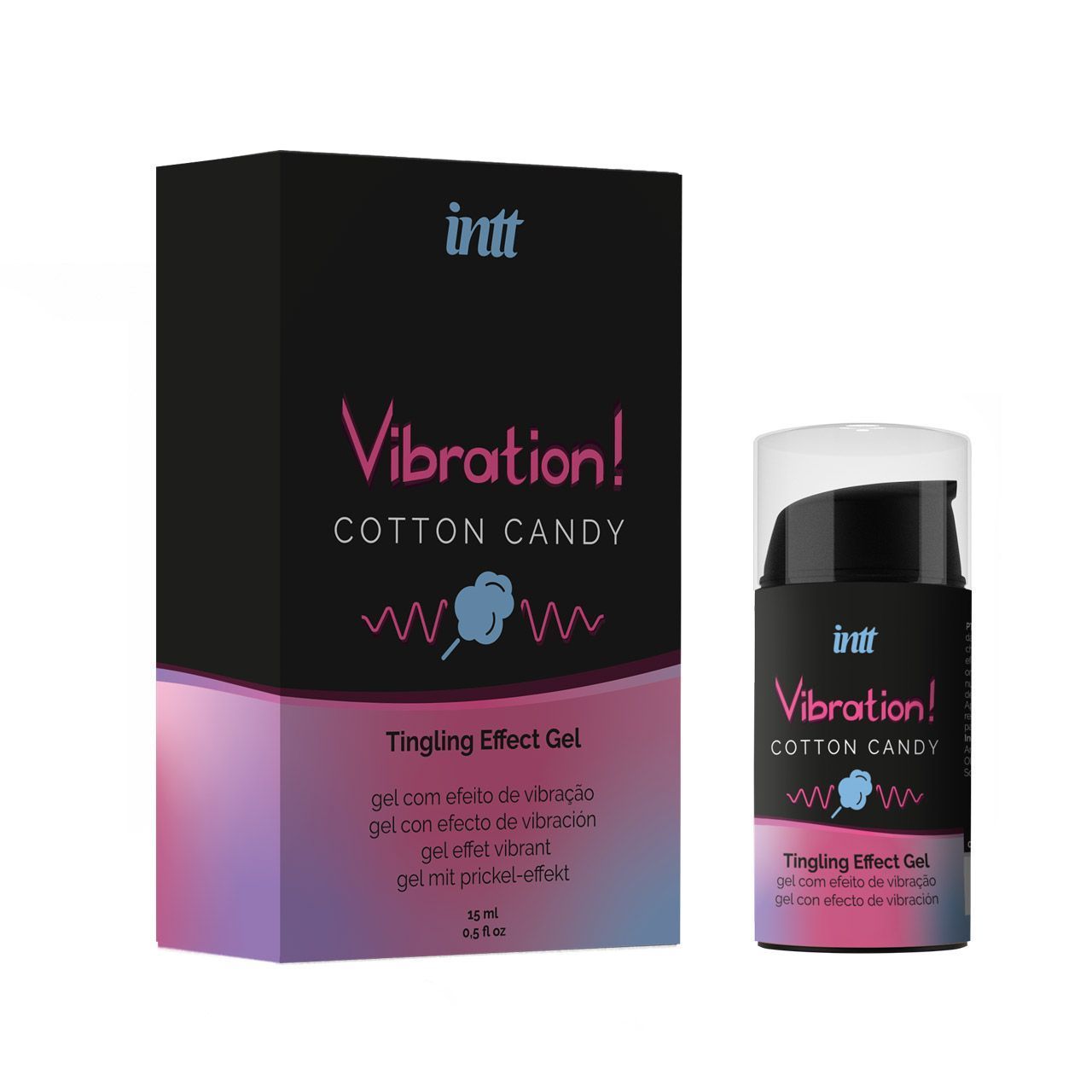 жидкий вибратор vibration cotton candy с ароматом сахарной ваты - 15 мл. от магазина «Зона Белья»