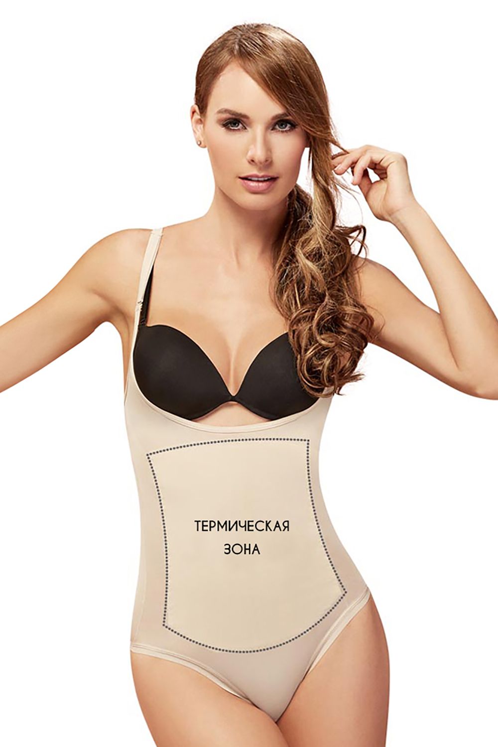 женский послеоперационный боди-трусы стринг 1378 natural от магазина «Зона Белья»