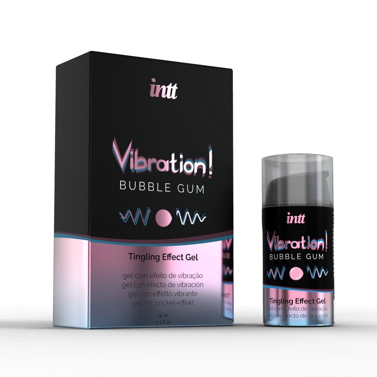 Жидкий интимный гель с эффектом вибрации Vibration! Bubble Gum - 15 мл.  купить с доставкой по Санкт-Петербургу