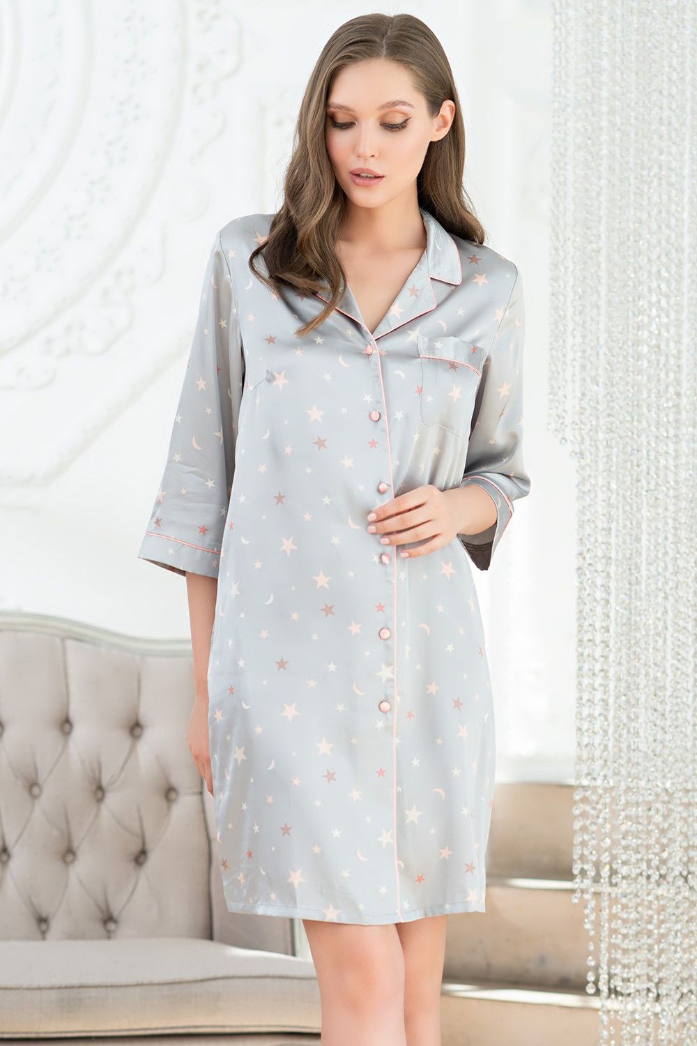 рубашка stars 7077 серый от магазина «Зона Белья»