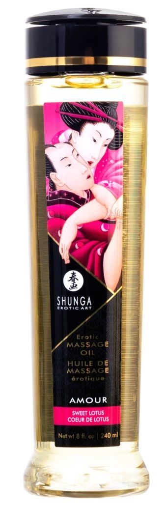 массажное масло с ароматом цветов лотоса amour - 240 мл. от магазина «Зона Белья»