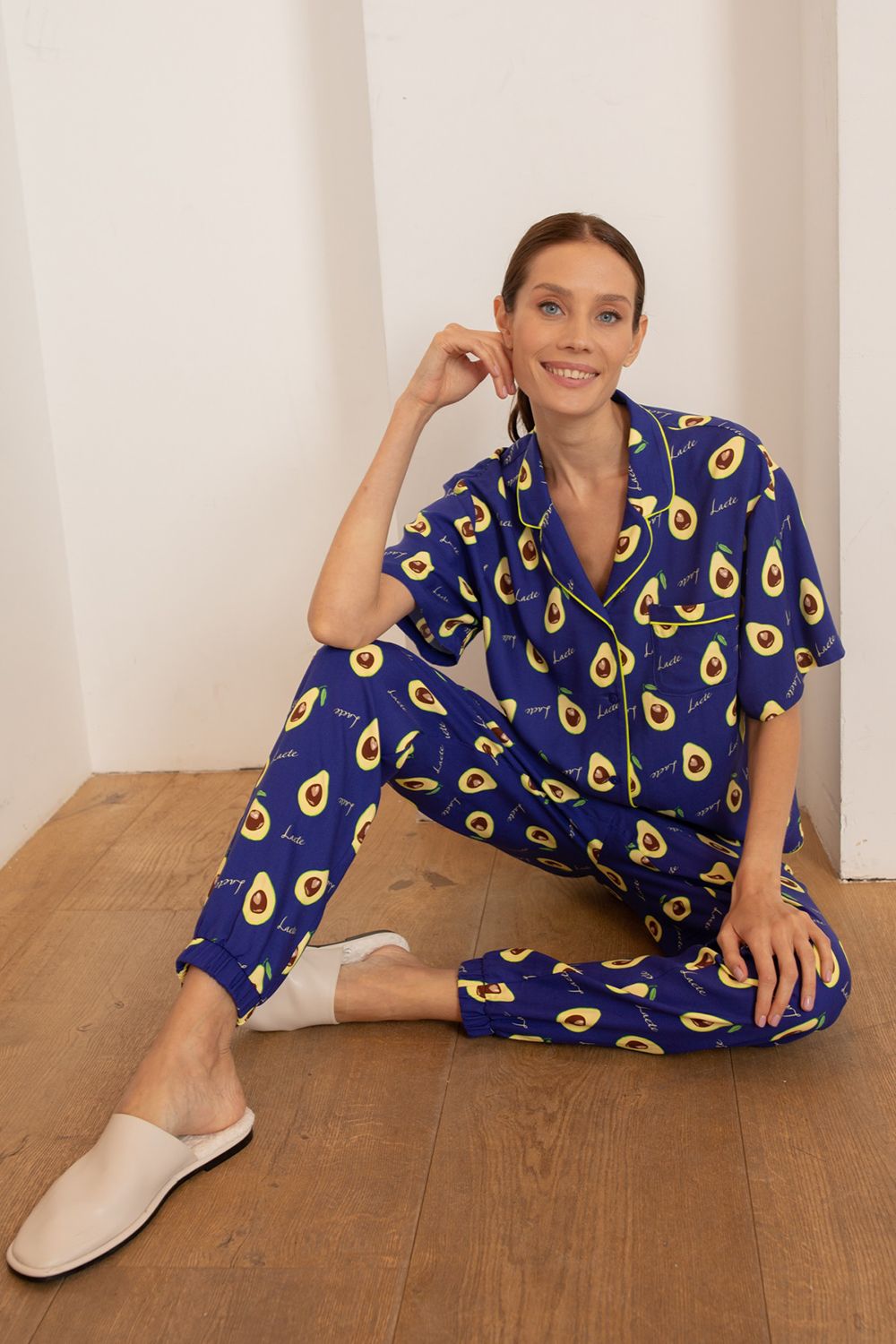 рубашка 56423 фиолетовый авокадо от магазина «Зона Белья»