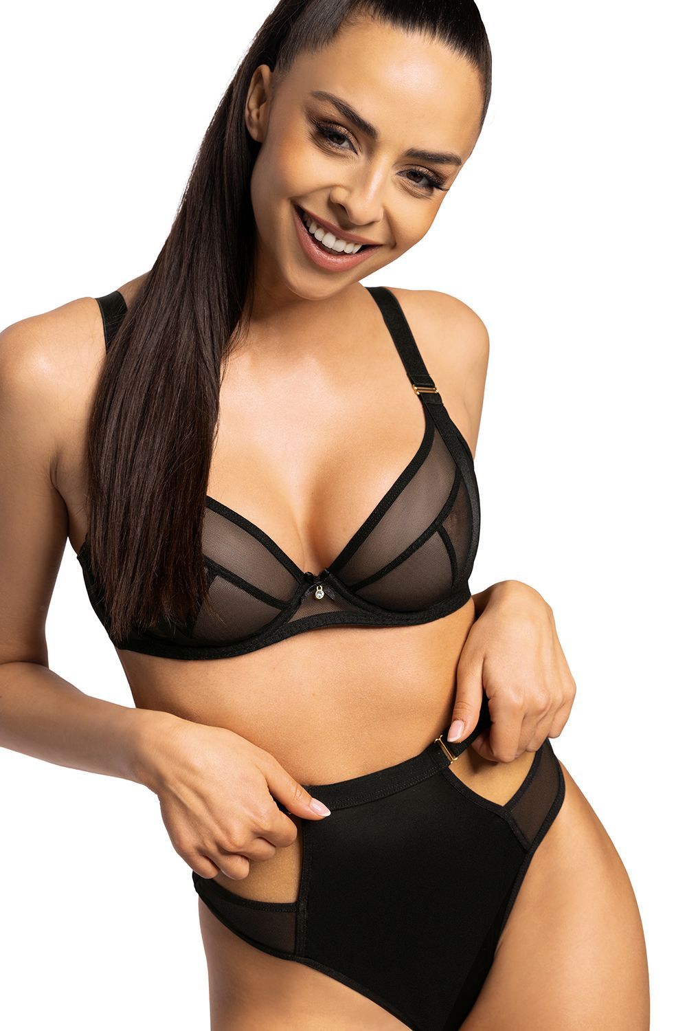 Трусы-стринг S-0201-4-1 Denise Czarny