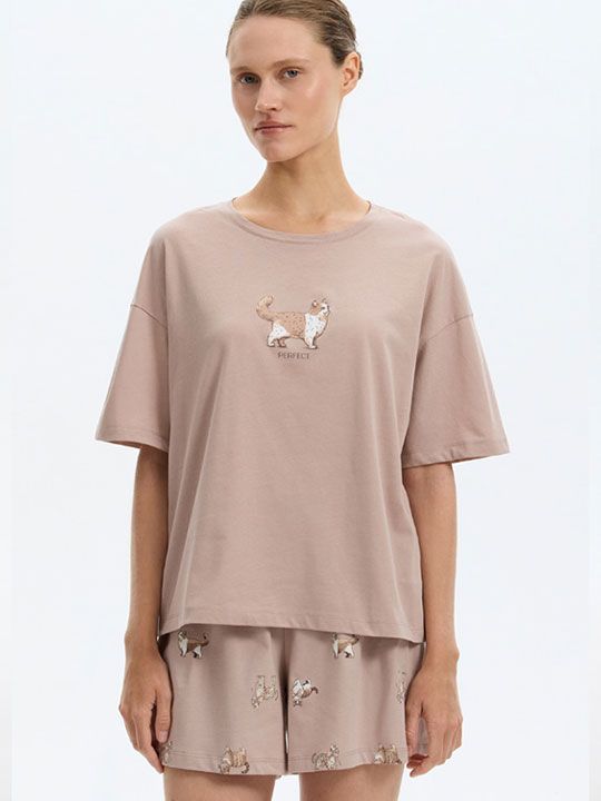 №е20195 пижама с шортами "кошки" от магазина «Зона Белья»