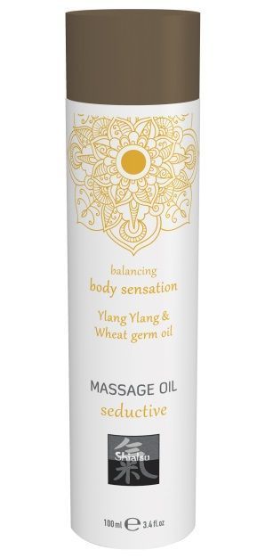 массажное масло с ароматом иланг-иланга с добавлением масла зародышей пшеницы - 100 мл. от магазина «Зона Белья»