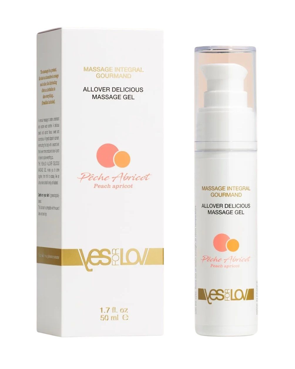 массажный гель-смазка allover delicious massage gel с ароматом персика и абрикоса - 50 мл. от магазина «Зона Белья»