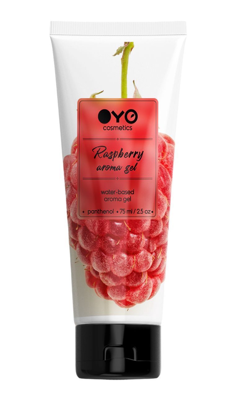 лубрикант на водной основе oyo aroma gel raspberry с ароматом малины - 75 мл. от магазина «Зона Белья»