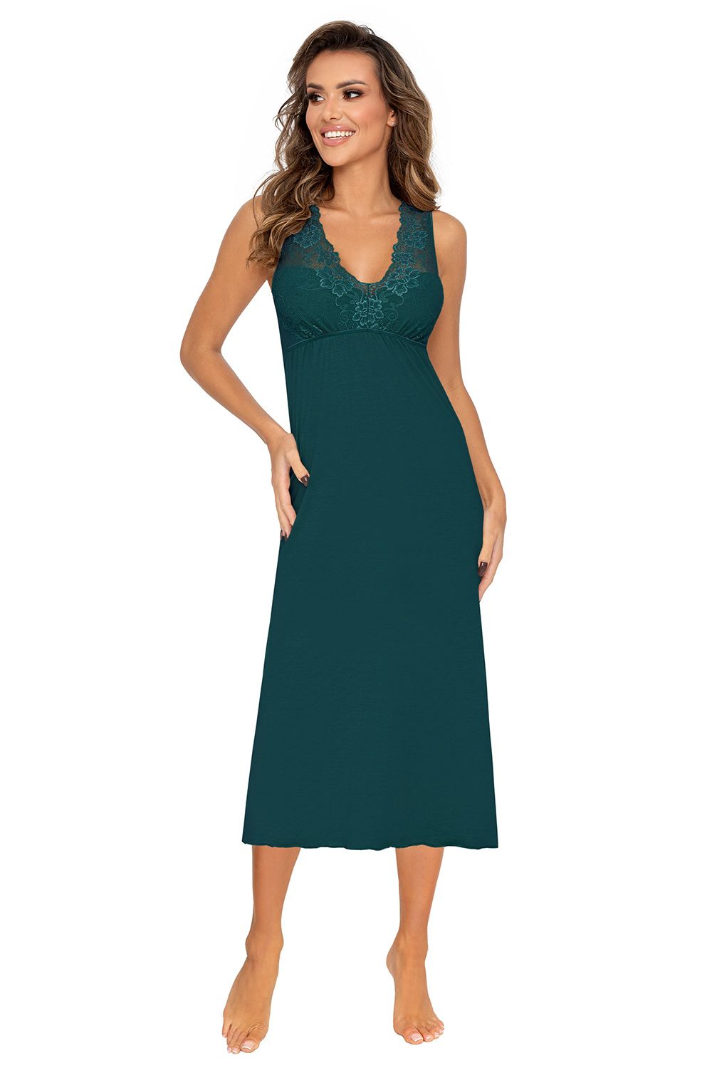 сорочка kristina long nightdress green от магазина «Зона Белья»
