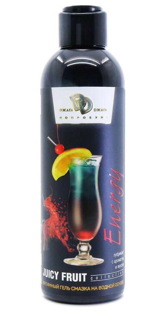 интимный гель-смазка juicy fruit с ароматом энергетика - 200 мл. от магазина «Зона Белья»