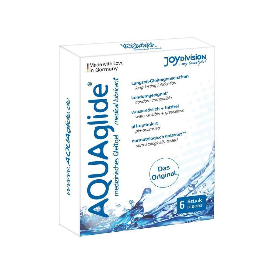 набор из 6 саше гель-лубриканта aquaglide от магазина «Зона Белья»