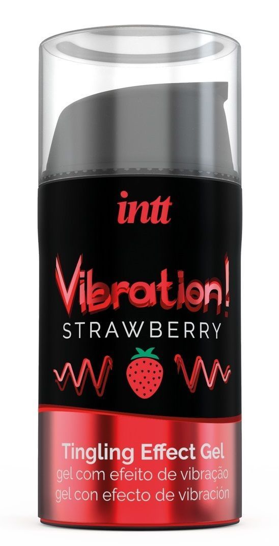 жидкий интимный гель с эффектом вибрации vibration! strawberry - 15 мл. от магазина «Зона Белья»