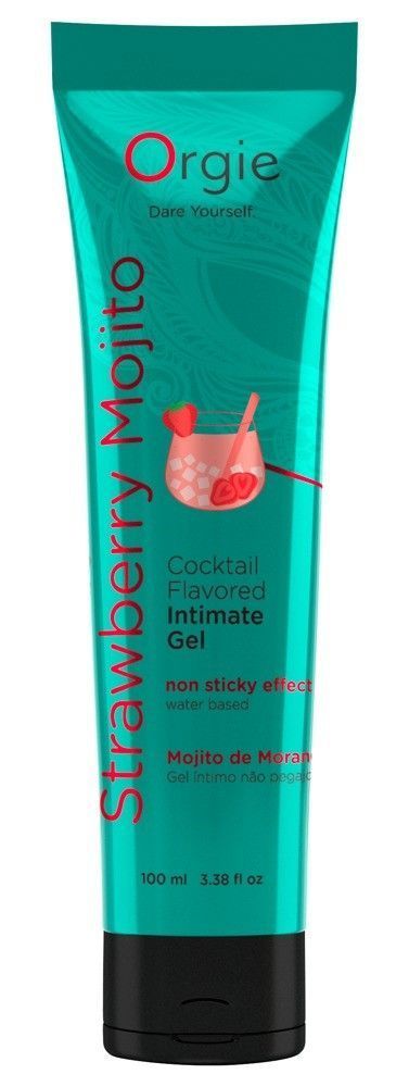 съедобный интимный гель orgie lube tube cocktail strawberry mojito - 100 мл. от магазина «Зона Белья»