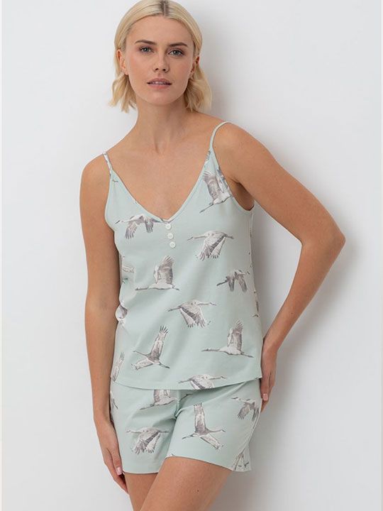 №е20052 пижама с шортами "журавли" от магазина «Зона Белья»