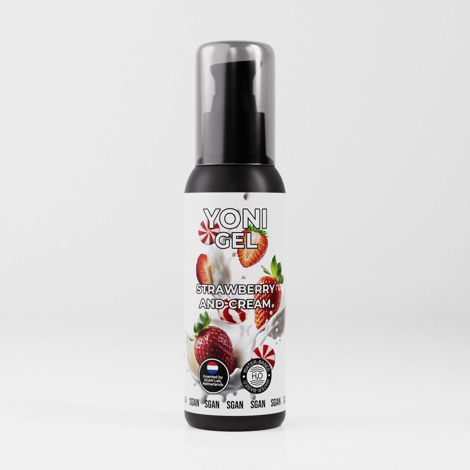 лубрикант для орального секса sgan со вкусом клубники со сливками - 100 мл. от магазина «Зона Белья»