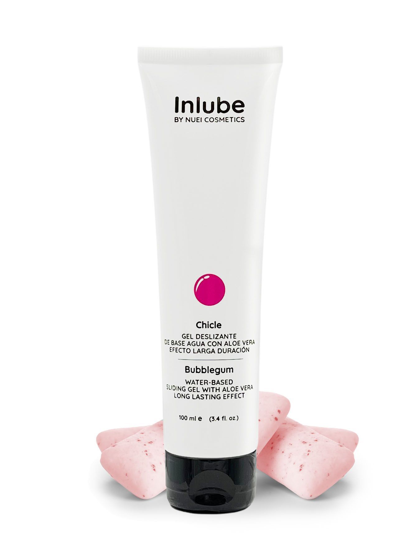 лубрикант на водной основе nuei inlube с алоэ вера и ароматом бабл-гам - 100 мл. от магазина «Зона Белья»