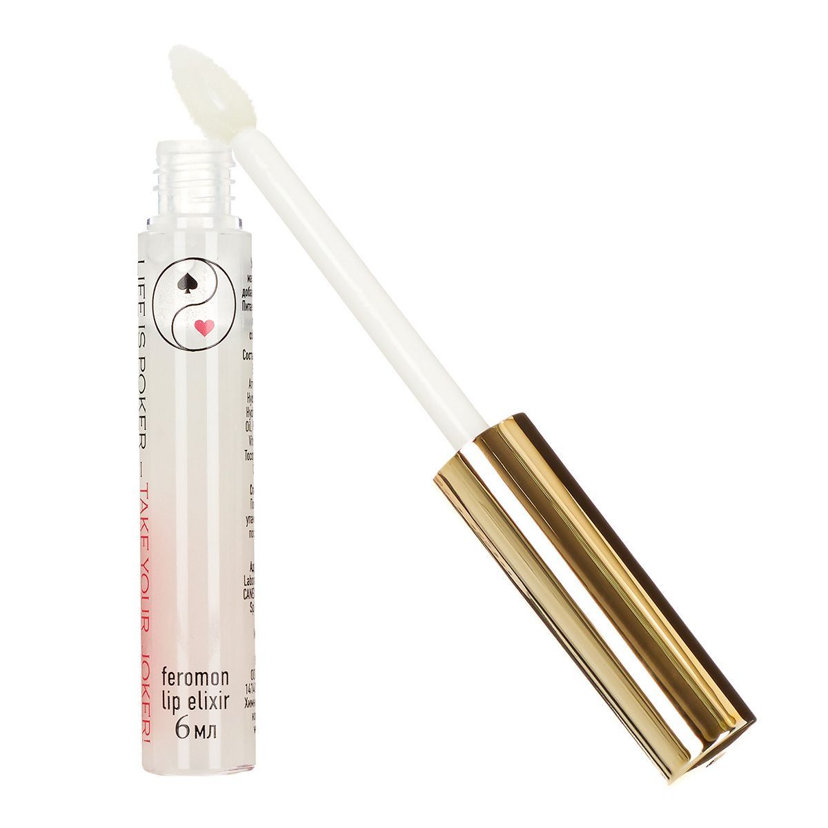 прозрачный эликсир для губ с феромонами joker - 6 мл. от магазина «Зона Белья»