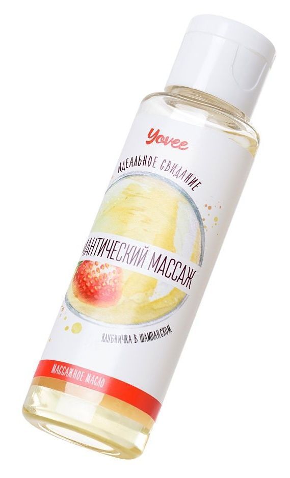 масло для массажа «романтический массаж» с ароматом клубники и шампанского - 50 мл. от магазина «Зона Белья»