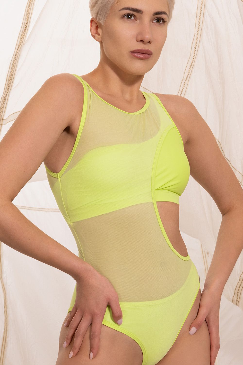 купальник sf-63 салатовый от магазина «Зона Белья»