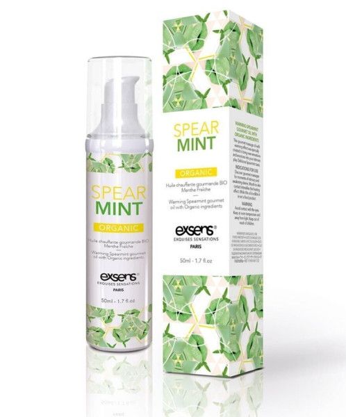 разогревающее массажное масло gourmet spearmint organic с органическими ингредиентами - 50 мл. от магазина «Зона Белья»