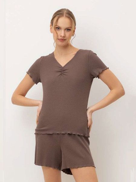 №е20191 пижама с шортами "яркая осень" от магазина «Зона Белья»