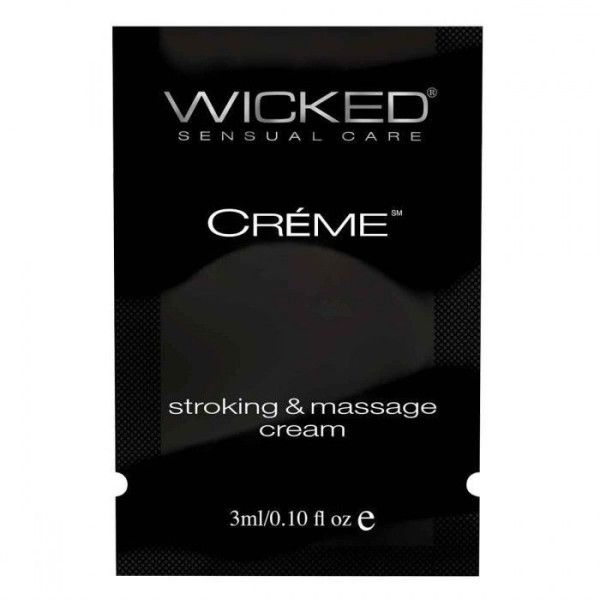крем для массажа и мастурбации wicked stroking and massage creme - 3 мл. от магазина «Зона Белья»