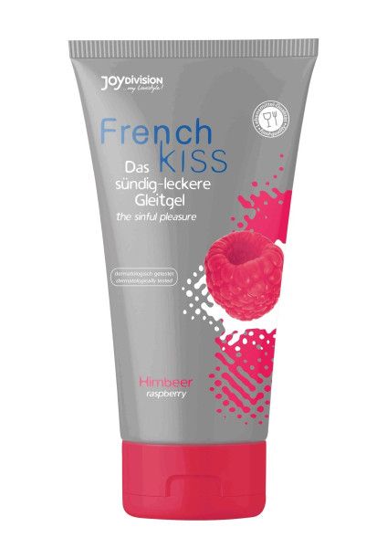 съедобная смазка на водной основе joydivision frenchkiss со вкусом малины -  75 мл. от магазина «Зона Белья»